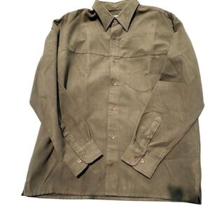 Fieldmaster Men's Long Sleeve Green Button-Up Shirt‎ Size M Casual